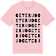 Pink Cotton t-shirt med Geterud ordlek t-shirt