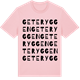 Pink Cotton t-shirt med Geteryggen ordlek t-shirt