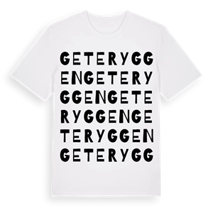 Geteryggen ordlek t-shirt – ekologisk bomull t-shirt från Pinshirt