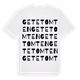 White t-shirt med Getetomten ordlek t-shirt