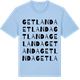 Blue Soul t-shirt med Getlanda ordlek t-shirt