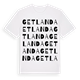 White t-shirt med Getlanda ordlek t-shirt