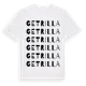 White t-shirt med Getrilla ordlek t-shirt
