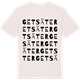 Vintage White t-shirt med Getsäter ordlek t-shirt