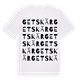 White t-shirt med Getskär ordlek t-shirt