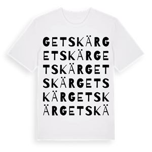 Getskär ordlek t-shirt – ekologisk bomull t-shirt från Pinshirt