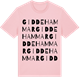 Pink Cotton t-shirt med Giddehammar ordlek t-shirt