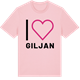 Pink Cotton t-shirt med Jag älskar Giljan t-shirt stort tryck