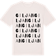 Vintage White t-shirt med Giljan ordlek t-shirt