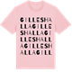 Pink Cotton t-shirt med Gilleshalla ordlek t-shirt