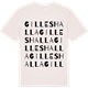 Vintage White t-shirt med Gilleshalla ordlek t-shirt