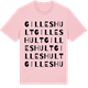 Pink Cotton t-shirt med Gilleshult ordlek t-shirt
