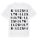 White t-shirt med Gilleshult ordlek t-shirt