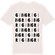 Vintage White t-shirt med Gingri ordlek t-shirt