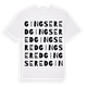 White t-shirt med Gingsered ordlek t-shirt