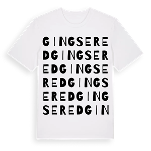Gingsered ordlek t-shirt – ekologisk bomull t-shirt från Pinshirt