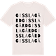 Vintage White t-shirt med Gisslagård ordlek t-shirt