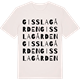 Vintage White t-shirt med Gisslagården ordlek t-shirt