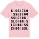 Pink Cotton t-shirt med Gisslebo ordlek t-shirt