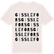 Vintage White t-shirt med Gisslefors ordlek t-shirt