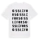 White t-shirt med Gisslefors ordlek t-shirt