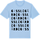 Blue Soul t-shirt med Gisslegärde ordlek t-shirt