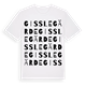 White t-shirt med Gisslegärde ordlek t-shirt