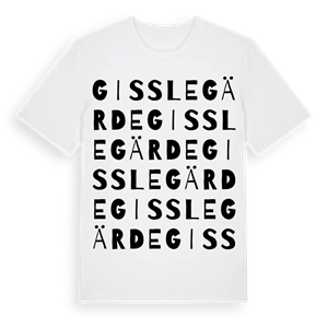 Gisslegärde ordlek t-shirt – ekologisk bomull t-shirt från Pinshirt