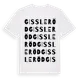 White t-shirt med Gissleröd ordlek t-shirt