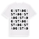 White t-shirt med Gistad ordlek t-shirt