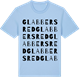 Blue Soul t-shirt med Glabbersred ordlek t-shirt