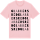 Pink Cotton t-shirt med Glabbersred ordlek t-shirt