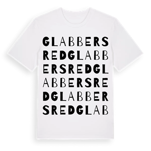 Glabbersred ordlek t-shirt – ekologisk bomull t-shirt från Pinshirt