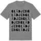 Mid Heather Gray t-shirt med Glädjen ordlek t-shirt