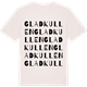 Vintage White t-shirt med Gladkullen ordlek t-shirt