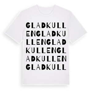 Gladkullen ordlek t-shirt – ekologisk bomull t-shirt från Pinshirt