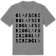 Mid Heather Gray t-shirt med Glafsered ordlek t-shirt
