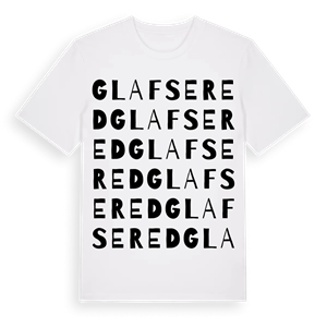 Glafsered ordlek t-shirt – ekologisk bomull t-shirt från Pinshirt