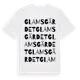 White t-shirt med Glamsgärdet ordlek t-shirt