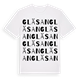 White t-shirt med Gläsan ordlek t-shirt