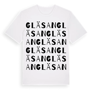 Gläsan ordlek t-shirt – ekologisk bomull t-shirt från Pinshirt