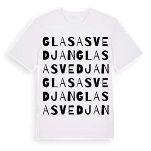 Glasasvedjan ordlek t-shirt – ekologisk bomull t-shirt från Pinshirt