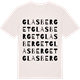 Vintage White t-shirt med Glasberget ordlek t-shirt