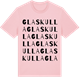 Pink Cotton t-shirt med Glaskulla ordlek t-shirt