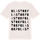 Vintage White t-shirt med Glastorp ordlek t-shirt