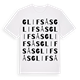 White t-shirt med Glifsås ordlek t-shirt