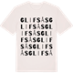 Vintage White t-shirt med Glifsås ordlek t-shirt