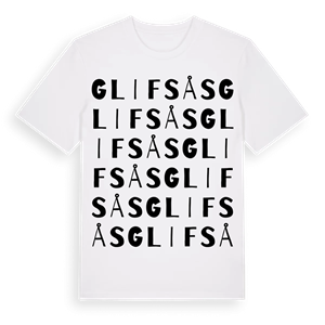 Glifsås ordlek t-shirt – ekologisk bomull t-shirt från Pinshirt