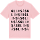 Pink Cotton t-shirt med Glimsås ordlek t-shirt