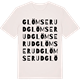Vintage White t-shirt med Glömserud ordlek t-shirt